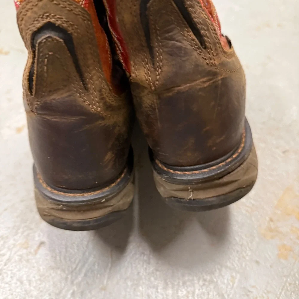 Ariat Work Hog‎ Boots Brown Orange Waterproof Carbon Toe ASTM F2413-11 11D